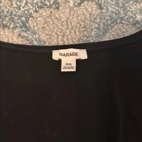 Garage Black Fitted Long Sleeve Blouse - Picture 2 of 2